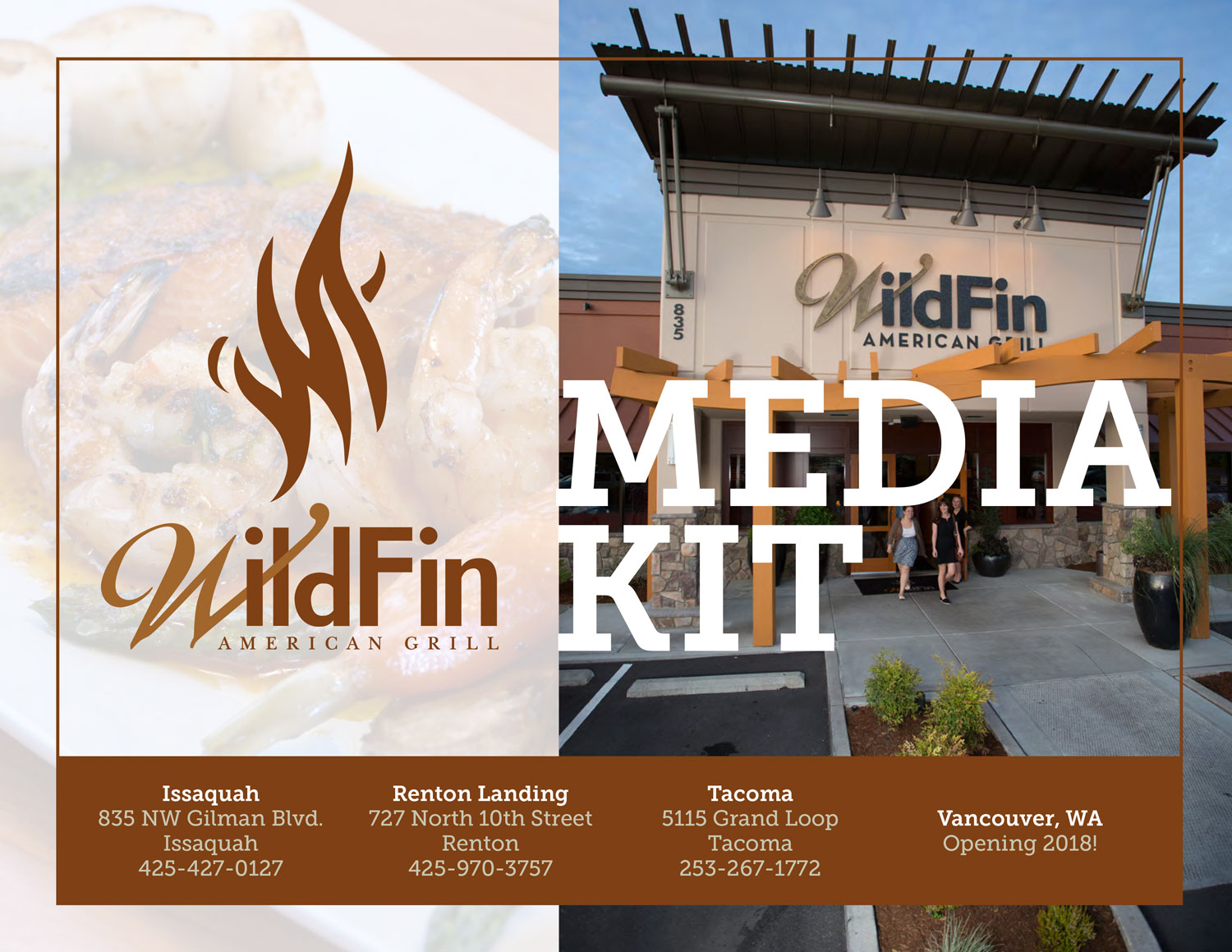 WildFin American Grill Press Kit designed by Fingerprint Marketing