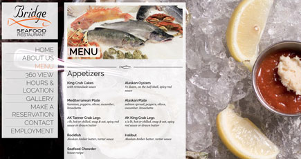 bridge seafood menu