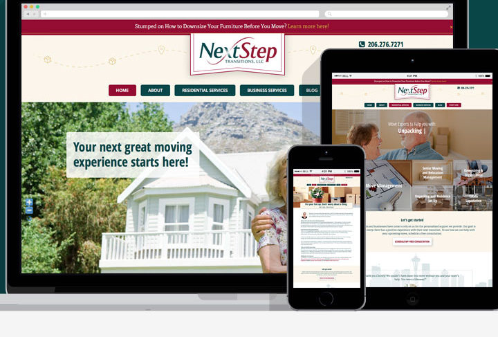 NextStep Transition website designed by Fingerprint Marketing