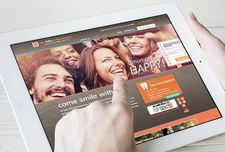 Lake Hills Orthodontics website designed by Fingerprint Marketing