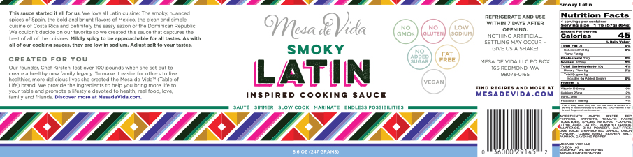 Mesa de Vida product label 2 Smoky Latin PRINT