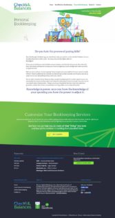 Checks and Balances Website design by Fingerprint Marketing