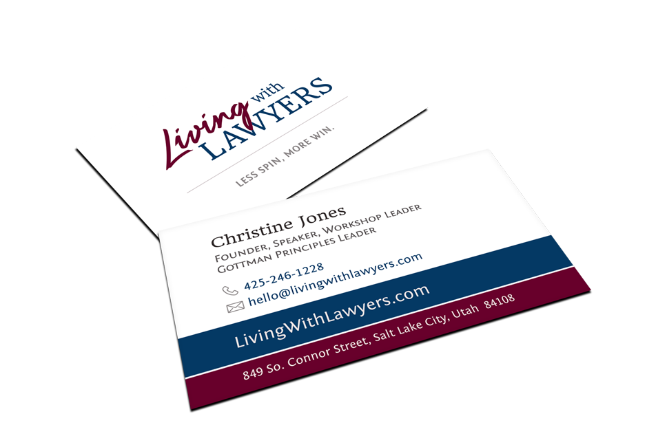 Living With Lawyers Business Cards Display